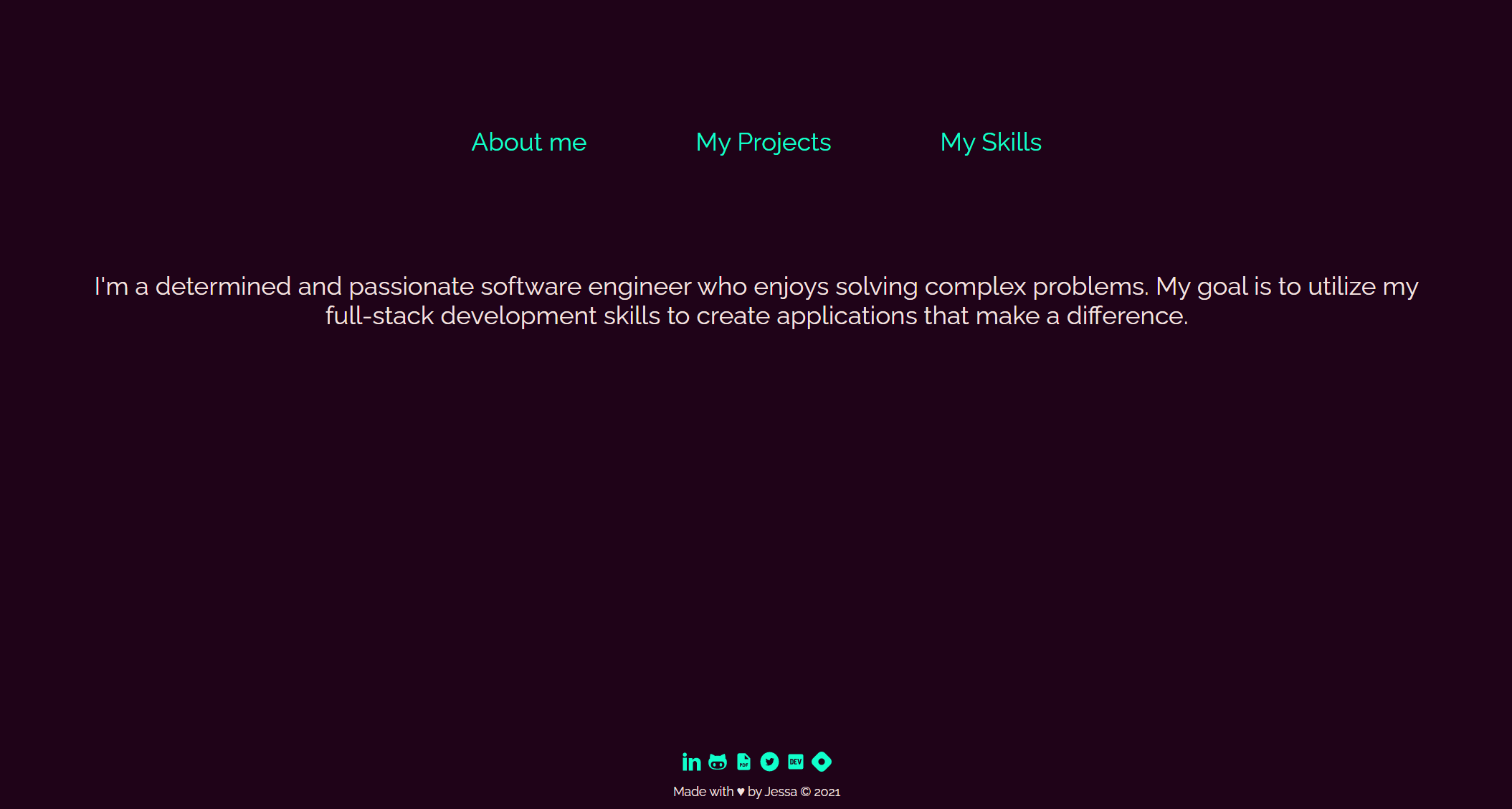 Screenshot of jessamarie.github.io